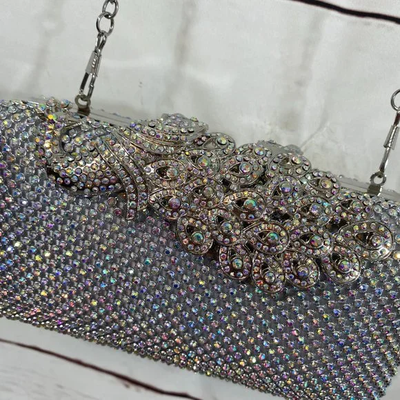 Fawziya Designer Rhinestone Peacock Glamour Shoulder Handbag ~ NWOT - Picture 7 of 13